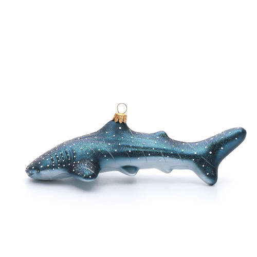 Blown glass Christmas ornament, whale shark | online sales on HOLYART.co.uk