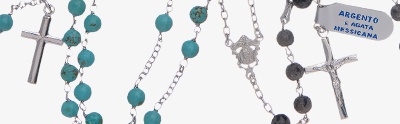 Silver rosary beads