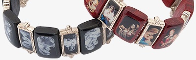 Bracelets avec images en bois