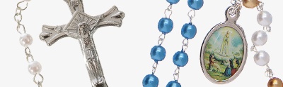 Rosenkränze mit Perlen aus Perlenimitat