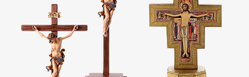 Stehkreuze, Kruzifixe und Kreuze mit Ständer