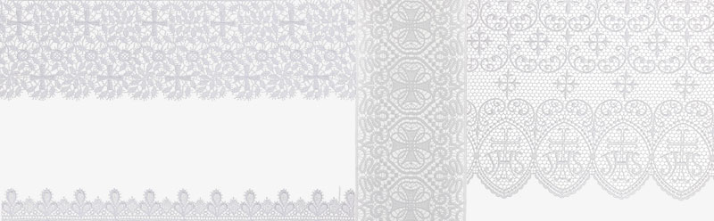 Lace for altar tablecloths and vestments