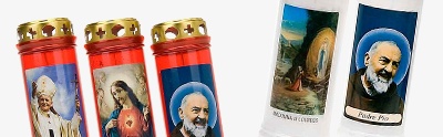 Votive candles with image
