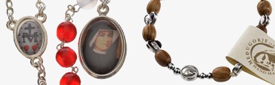 Bracelets, peace chaplets, one-decade rosaries