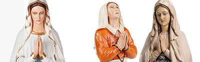 Lourdes-Statuen