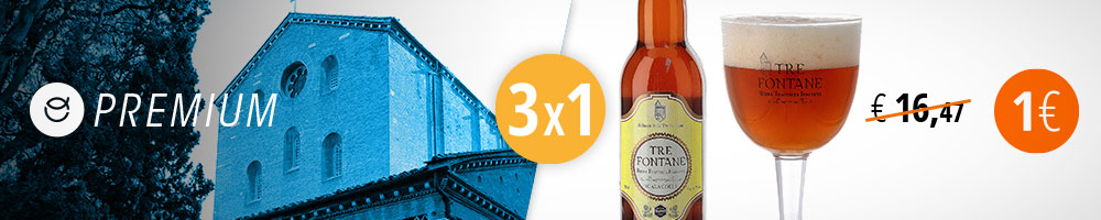 3x Trappist beers for €1, only with Premium