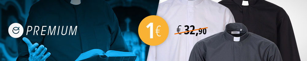Camisa para sacerdote a 1€, só com Premium