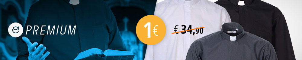 Clergy shirt for €1, only with Premium