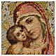 Tapiz con Nuestra Señora y Niño, fondo anaranjado 32x23cm s2