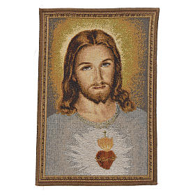 Wandteppich Heiligstes Herz Jesu 32x23cm