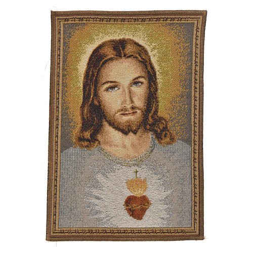 Wandteppich Heiligstes Herz Jesu 32x23cm 1