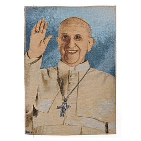 Wandteppiche: Wandteppich Papst Franziskus 47x34cm