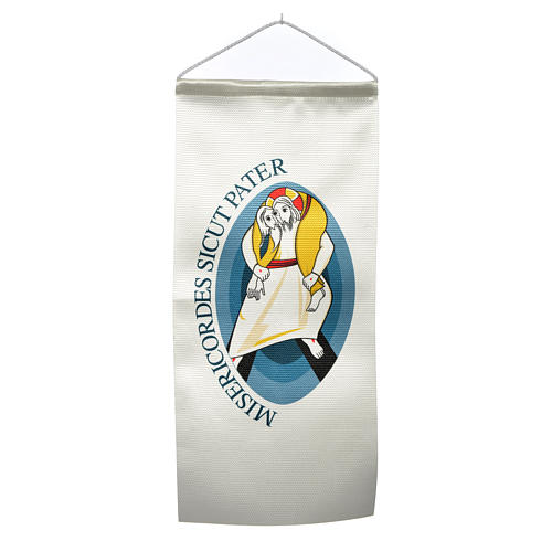 STOCK Flags with Logo of Jubilee of Mercy 18x40 cm 1