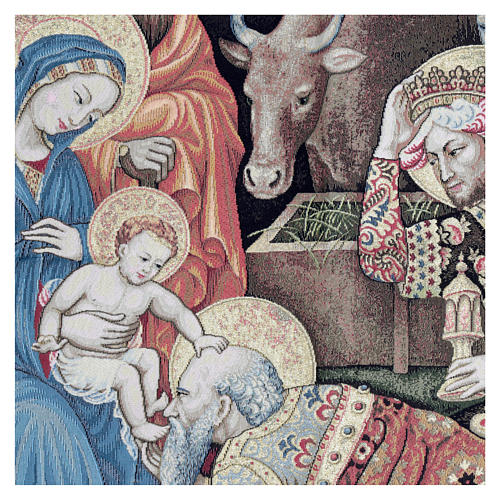 Tapisserie Adoration des Mages de Gentile da Fabriano 105x130 cm 2