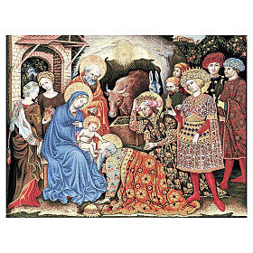 Arazzi: Arazzo Adorazione dei Magi di Gentile da Fabriano 105x130 cm Arazzi: Arazzo Adorazione dei Magi di Gentile da Fabriano 105x130 cm