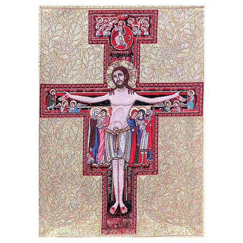 Gobelin Krucyfiks Świętego Damiana 90x65 cm 1
