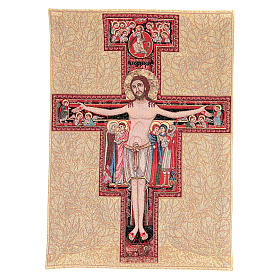 Tapisserie avec Crucifix Saint Damien 65x45 cm