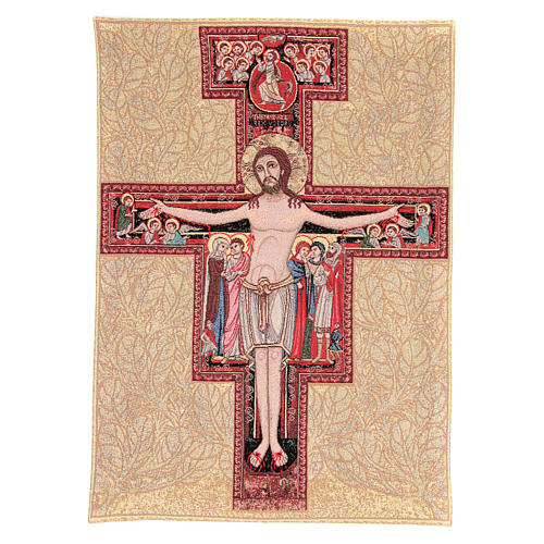Tapisserie avec Crucifix Saint Damien 65x45 cm 1