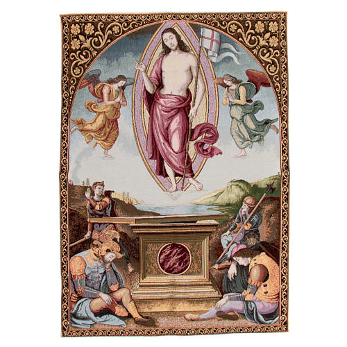 Tapestry San Francesco al Prato Resurrection by Perugino 90x65cm 1