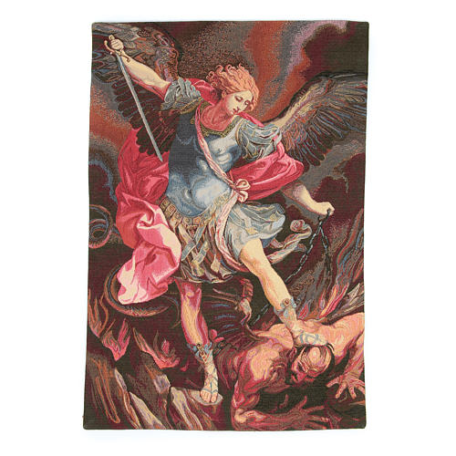 Tapestry inspired by Guido Reni's St. Michael Archangel 50x30cm 1