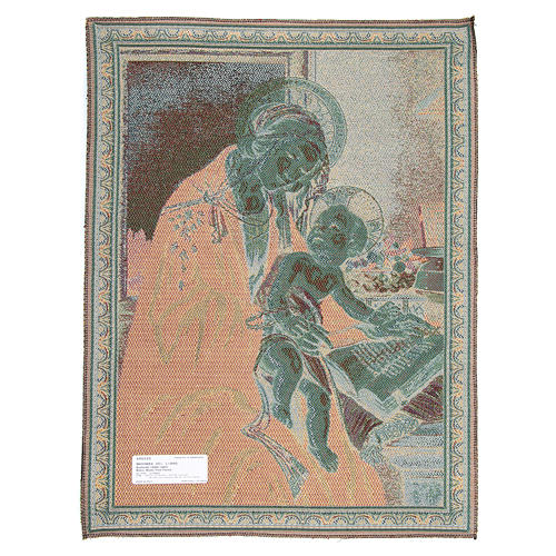 Tapeçaria inspirada da Madona do Livro de Sandro Botticelli 65x53 cm 2