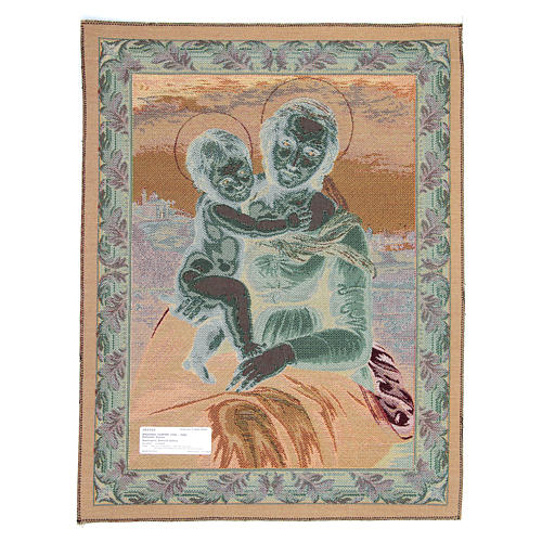 Tapiz con imagen de la Virgen de Cowper Raffaello Sanzio 65 x 50 cm 2