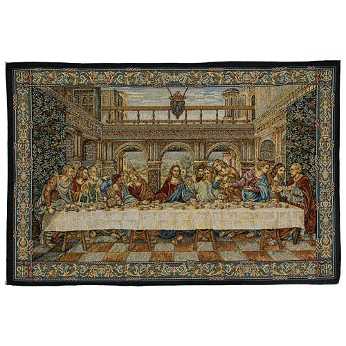 Arazzo ispirato all'Ultima Cena di Leonardo da Vinci 45x65 cm 1