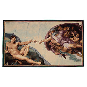 Tapeçaria Criação do Homem afresco de Michelangelo 65x125 cm