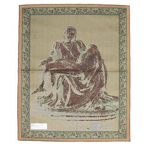 Tapeçaria inspirada à Pietà de Michelangelo 85x65 cm 2