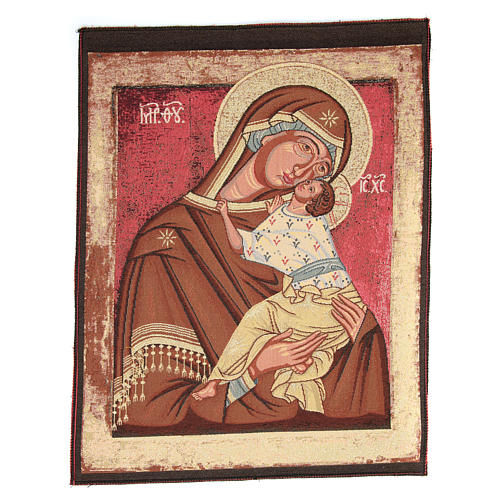 Tapisserie inspirée de la Vierge de Tendresse 60x45 cm 1