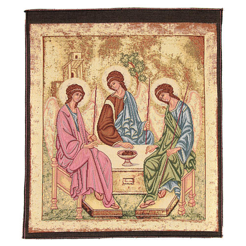 Tapisserie inspirée de la Trinité de l'Ancien Testament 45x55 cm 1