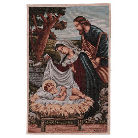 Tapisserie Sainte Famille avec mangeoire 40x30 cm