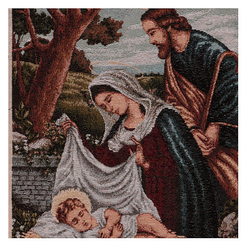 Holy Family with manger tapestry 16x12" 2