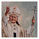 Wandteppich Papst Johannes Paul II mit Krummstab 40x30cm s2