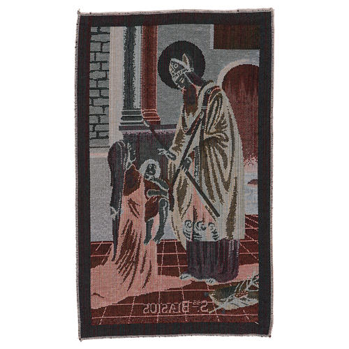 Saint Blaise tapestry 50x30 cm 3