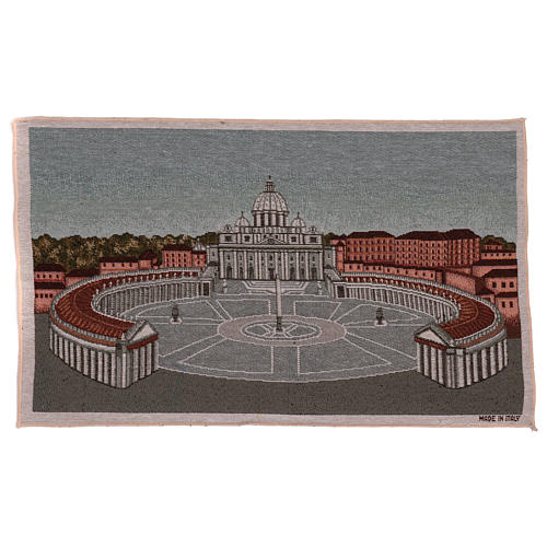 Saint Peter's square tapestry 13.7x23.5" 1