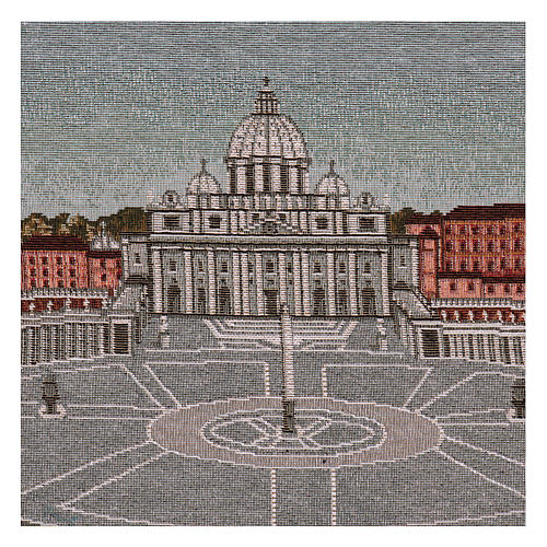 Saint Peter's square tapestry 13.7x23.5" 2