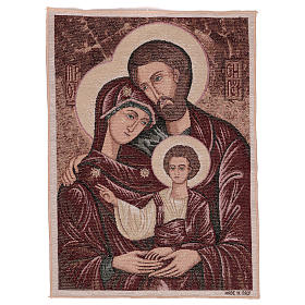Byzantine Holy Family tapestry 19.5x16"