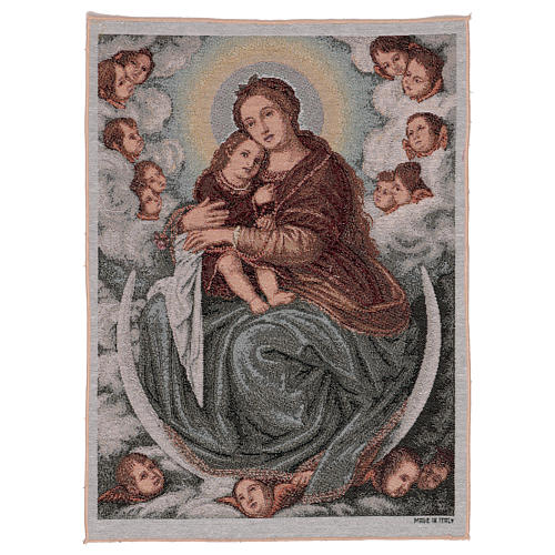 Wandteppich Maria mit dem Kinde nach Salvi 55x40 cm 1