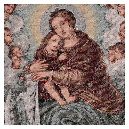 Wandteppich Maria mit dem Kinde nach Salvi 55x40 cm 2