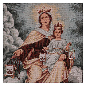 Our Lady of Mount Carmel tapestry wall tapestry with loops 19.7x16"