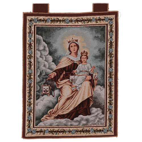 Our Lady of Mount Carmel tapestry wall tapestry with loops 19.7x16" 1