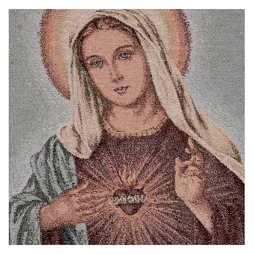 Holy Heart of Mary tapestry 21.5x16" 2