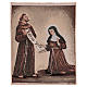 Wandteppich Hl. Franz und Klara von Assisi 50x40cm s1