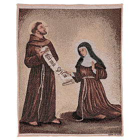 Rule of Saint Francis and Saint Clare tapestry 18x15"