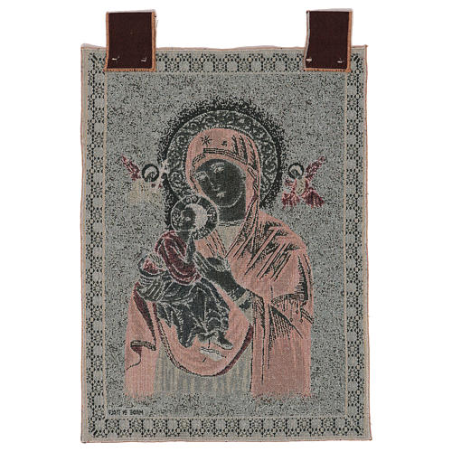 Our Lady of Perpetual Help tapestry with frame and hooks 50x40 cm 3