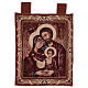 Wandteppich Heilige Familie byzantinischer Stil mit Rahmen und Schlaufen 50x40 cm s1