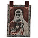 The Sacred Heart of Jesus with landscape tapestry with frame and hooks 50x40 cm s3