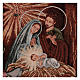 Holy Family tapestry with frame and hooks 50x40 cm s2