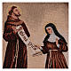 Wandteppich Empfang der Ordensregeln Heiliger Franziskus und Heilige Klara 50x40 cm s2